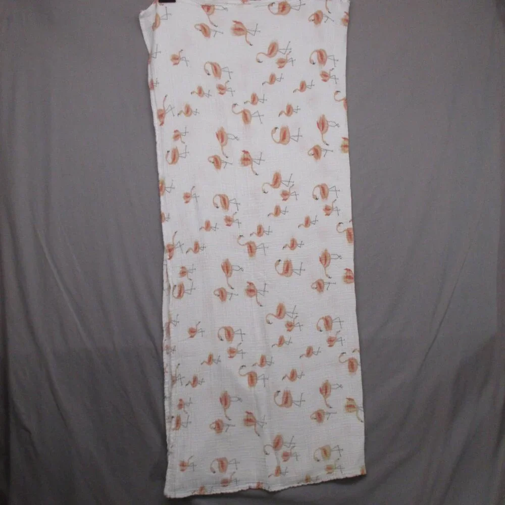 Flamingo Animal Print‎ Scarf Square White & Pink Women Size | O/S